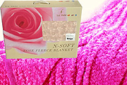 Rose Fleece Blanket by Le Vele