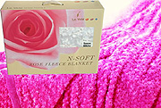 Rose Fleece Blanket, Rose Effect Blanket by Le Vele