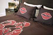 Goodnight Kiss Red by Luxury Lab Linens