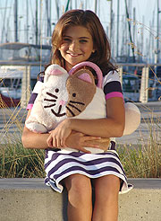 Cat Girl Hugging Carry Along At Marina
