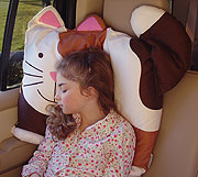 Cat Girl Sleeping In Car Pillowcase
