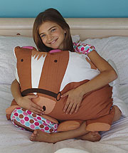 Pony Girl Hugging Pillowcase