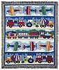 Trains, Planes & Trucks Woven Throw by Oliv Kids